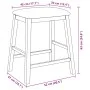 Sillas de bar con cojines 2 uds madera maciza caucho von , Küchenhocker - Ref: Foro24-4102578, Preis: 105,37 €, Rabatt: %
