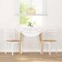 Sillas de comedor 2 unidades madera maciza de caucho blanco de , Sillas de comedor - Ref: Foro24-4102422, Precio: 80,08 €, De...