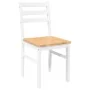 Sillas de comedor 2 unidades madera maciza de caucho blanco de , Sillas de comedor - Ref: Foro24-4102422, Precio: 80,08 €, De...