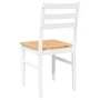Sillas de comedor 2 unidades madera maciza de caucho blanco de , Sillas de comedor - Ref: Foro24-4102422, Precio: 80,08 €, De...