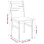 Sillas de comedor 2 unidades madera maciza de caucho blanco de , Sillas de comedor - Ref: Foro24-4102422, Precio: 80,08 €, De...