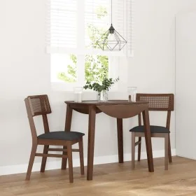 Sillas de comedor con cojines 2 uds madera maciza marrón caucho de , Sillas de comedor - Ref: Foro24-4102462, Precio: 166,16 ...