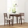 Sillas de comedor con cojines 2 uds madera maciza marrón caucho de , Sillas de comedor - Ref: Foro24-4102417, Precio: 79,10 €...