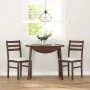 Sillas de comedor con cojines 2 uds madera maciza marrón caucho de , Sillas de comedor - Ref: Foro24-4102417, Precio: 79,10 €...