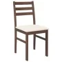 Sillas de comedor con cojines 2 uds madera maciza marrón caucho de , Sillas de comedor - Ref: Foro24-4102417, Precio: 79,10 €...