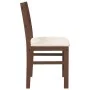 Sillas de comedor con cojines 2 uds madera maciza marrón caucho de , Sillas de comedor - Ref: Foro24-4102417, Precio: 79,10 €...