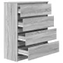 Aparador Sonoma gris 80x35x99 cm madera de ingeniería de , Aparadores - Ref: Foro24-3328485, Precio: 128,77 €, Descuento: %