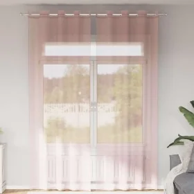 Cortinas de gasa con ojales 2 uds rosa claro 140x300 cm by , Curtains and curtains - Ref: Foro24-4102088, Price: 15,92 €, Dis...