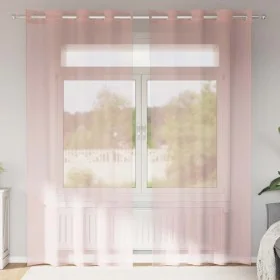 Cortinas de gasa con ojales 2 uds rosa 140x225 cm by , Curtains and curtains - Ref: Foro24-4102097, Price: 14,79 €, Discount: %