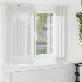 Cortinas de gasa con ojales 2 uds blanco de , Cortinas y visillos - Ref: Foro24-4102150, Precio: 14,11 €, Descuento: %