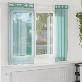Cortinas de gasa con ojales 2 uds turquesa by , Curtains and curtains - Ref: Foro24-4102144, Price: 13,89 €, Discount: %