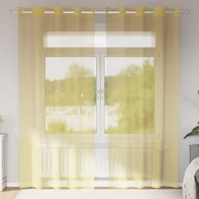 Cortinas de gasa con ojales 2 uds amarillo by , Curtains and curtains - Ref: Foro24-4102133, Price: 14,79 €, Discount: %