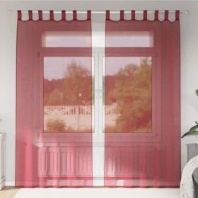 Cortinas de gasa con bolsillos para varillas 2 uds. rojo vino by , Curtains and curtains - Ref: Foro24-4102249, Price: 14,65 ...