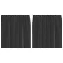 Cortinas de gasa con trabillas 2 uds. negro by , Curtains and curtains - Ref: Foro24-4102256, Price: 12,63 €, Discount: %