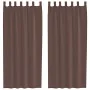 Cortinas de gasa con bolsillos para varillas 2 uds. marrón von , Vorhänge und Gardinen - Ref: Foro24-4102173, Preis: 13,99 €,...