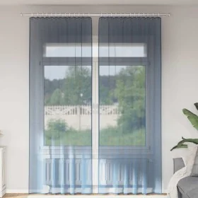 Cortinas de gasa con trabillas 2 uds azul real 140x260 cm by , Curtains and curtains - Ref: Foro24-4102305, Price: 15,26 €, D...