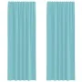 Cortinas de gasa con trabillas 2 uds turquesa 140x260 cm by , Curtains and curtains - Ref: Foro24-4102330, Price: 15,26 €, Di...