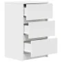 Mesillas de noche con 3 cajones 2 uds Blanco 39x35x65 cm de , Mesitas de noche - Ref: Foro24-861338, Precio: 108,79 €, Descue...