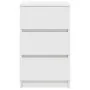 Mesillas de noche con 3 cajones 2 uds Blanco 39x35x65 cm de , Mesitas de noche - Ref: Foro24-861338, Precio: 108,79 €, Descue...