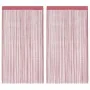Cortinas de tiras 2 uds. color rosa 100x250 cm de , Cortinas y visillos - Ref: Foro24-4102041, Precio: 15,95 €, Descuento: %