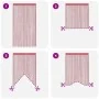 Cortinas de tiras 2 uds. color rosa 100x250 cm de , Cortinas y visillos - Ref: Foro24-4102041, Precio: 15,95 €, Descuento: %