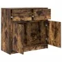 Aparador con cajón roble ahumado 80x34x76 cm madera ingeniería de , Aparadores - Ref: Foro24-861539, Precio: 84,23 €, Descuen...