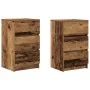 Mesillas de noche con 3 cajones 2 uds madera vieja 39x35x65 cm de , Mesitas de noche - Ref: Foro24-861352, Precio: 103,20 €, ...