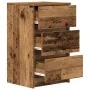 Mesillas de noche con 3 cajones 2 uds madera vieja 39x35x65 cm de , Mesitas de noche - Ref: Foro24-861352, Precio: 103,20 €, ...