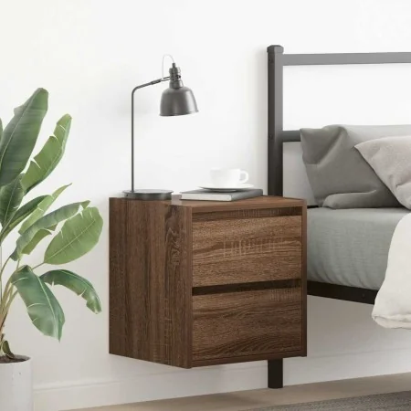 Mesillas de noche de pared 2 uds roble marrón 38x34x40 cm de , Mesitas de noche - Ref: Foro24-861260, Precio: 91,57 €, Descue...