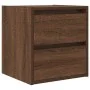 Mesillas de noche de pared 2 uds roble marrón 38x34x40 cm de , Mesitas de noche - Ref: Foro24-861260, Precio: 91,57 €, Descue...