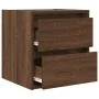 Mesillas de noche de pared 2 uds roble marrón 38x34x40 cm de , Mesitas de noche - Ref: Foro24-861260, Precio: 91,57 €, Descue...