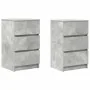 Mesillas de noche con 3 cajones 2 uds gris hormigón 39x35x65 cm de , Mesitas de noche - Ref: Foro24-861344, Precio: 105,09 €,...