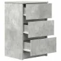 Mesillas de noche con 3 cajones 2 uds gris hormigón 39x35x65 cm de , Mesitas de noche - Ref: Foro24-861344, Precio: 105,09 €,...