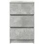 Mesillas de noche con 3 cajones 2 uds gris hormigón 39x35x65 cm de , Mesitas de noche - Ref: Foro24-861344, Precio: 105,09 €,...