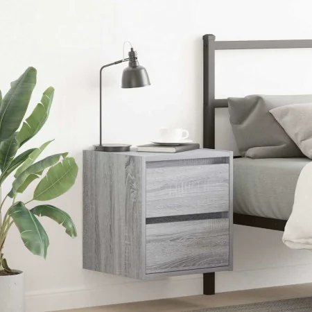 Mesilla de noche de pared gris Sonoma 38x34x40 cm de , Mesitas de noche - Ref: Foro24-861257, Precio: 48,10 €, Descuento: %