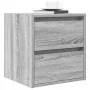 Mesilla de noche de pared gris Sonoma 38x34x40 cm de , Mesitas de noche - Ref: Foro24-861257, Precio: 48,10 €, Descuento: %