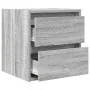 Mesilla de noche de pared gris Sonoma 38x34x40 cm de , Mesitas de noche - Ref: Foro24-861257, Precio: 48,10 €, Descuento: %