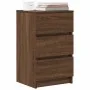 Mesillas de noche con 3 cajones 2 uds roble marrón 39x35x65 cm de , Mesitas de noche - Ref: Foro24-861350, Precio: 106,33 €, ...