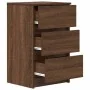 Mesillas de noche con 3 cajones 2 uds roble marrón 39x35x65 cm de , Mesitas de noche - Ref: Foro24-861350, Precio: 106,33 €, ...