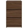 Mesillas de noche con 3 cajones 2 uds roble marrón 39x35x65 cm de , Mesitas de noche - Ref: Foro24-861350, Precio: 106,33 €, ...