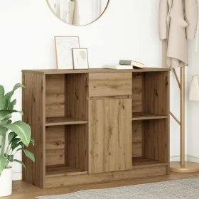 Aparador con cajón roble artisian 101x35x76cm madera ingeniería by , Sideboards - Ref: Foro24-861570, Price: 88,86 €, Discoun...