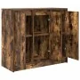 Aparador roble ahumado 85x34x76 cm madera de ingeniería de , Aparadores - Ref: Foro24-861629, Precio: 89,06 €, Descuento: %