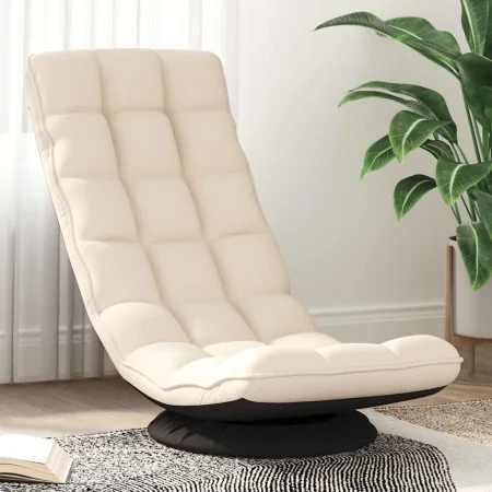 Silla giratoria de suelo de lino 70x51x79 cm de , Sillas de suelo - Ref: Foro24-4019732, Precio: 131,97 €, Descuento: %