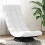 Silla giratoria de suelo de tela blanca 70x51x79 cm by , Floor chairs - Ref: Foro24-4019730, Price: 115,24 €, Discount: %