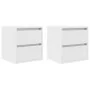Mesillas de noche de pared 2 uds blanco 38x34x40 cm von , Nachttische - Ref: Foro24-861248, Preis: 85,39 €, Rabatt: %