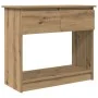 Mesa consola con cajones roble artesanal 85,5x38,5x74,5 cm de , Mesas auxiliares - Ref: Foro24-861399, Precio: 86,78 €, Descu...