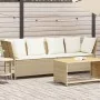 Sofá de jardín con cojines ratán sintético beige by , Outdoor sofas - Ref: Foro24-4104125, Price: 312,91 €, Discount: %