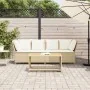Sofá de jardín con cojines ratán sintético beige by , Outdoor sofas - Ref: Foro24-4104125, Price: 312,91 €, Discount: %