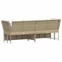 Sofá de jardín con cojines ratán sintético beige by , Outdoor sofas - Ref: Foro24-4104125, Price: 312,91 €, Discount: %