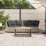 Sofá de jardín con cojines ratán sintético gris claro de , Sofás de exterior - Ref: Foro24-4104127, Precio: 312,91 €, Descuen...